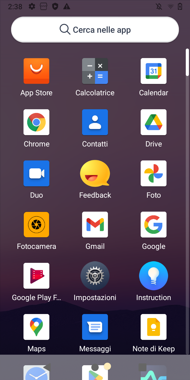 Schermata per cliccare sull'icona dell'APP Store